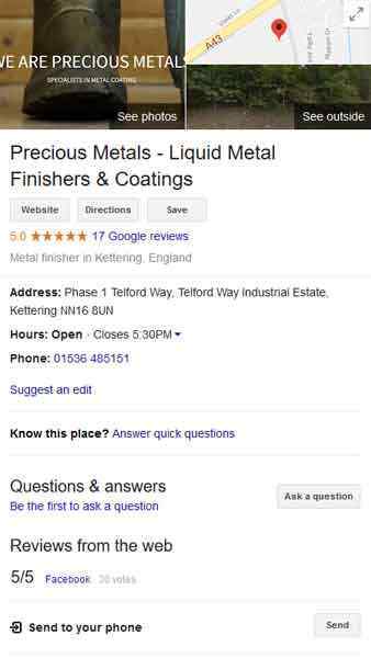 Precious Metals business listing
